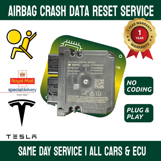 Tesla 1512876-00-E (Model 3 / Y) Crash Data Airbag Module Reset  — Locked R7F701330A