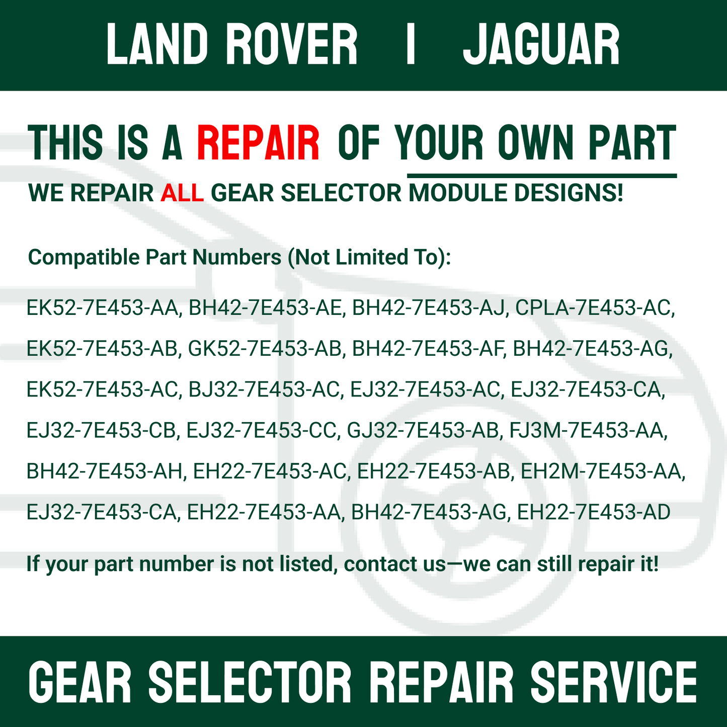 LAND ROVER GEAR SELECTOR MODULE REPAIR SERVICE | FULL REBUILD