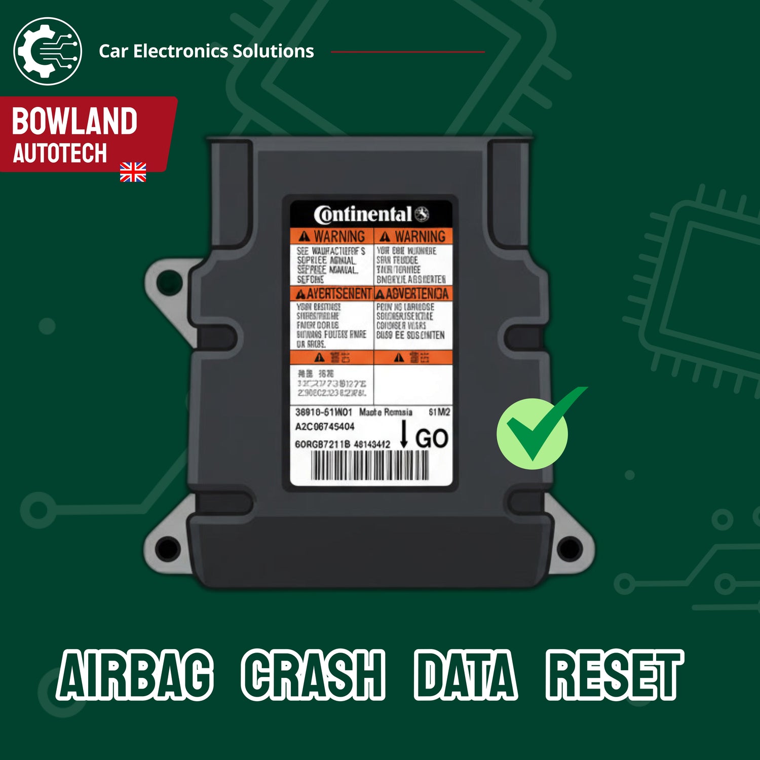 Airbag Crash Data Reset Service
