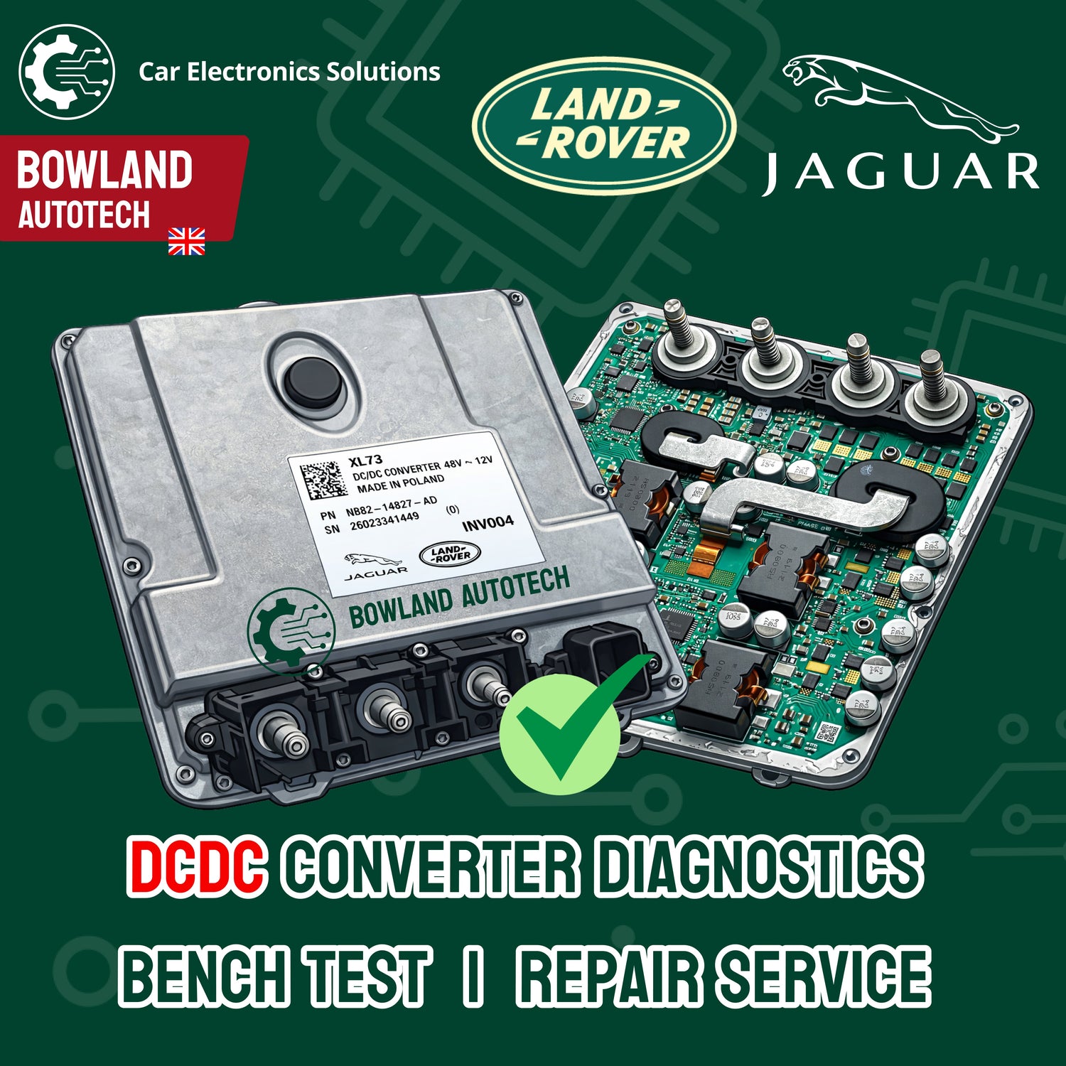 Land Rover Jaguar  DC DC Repair Service