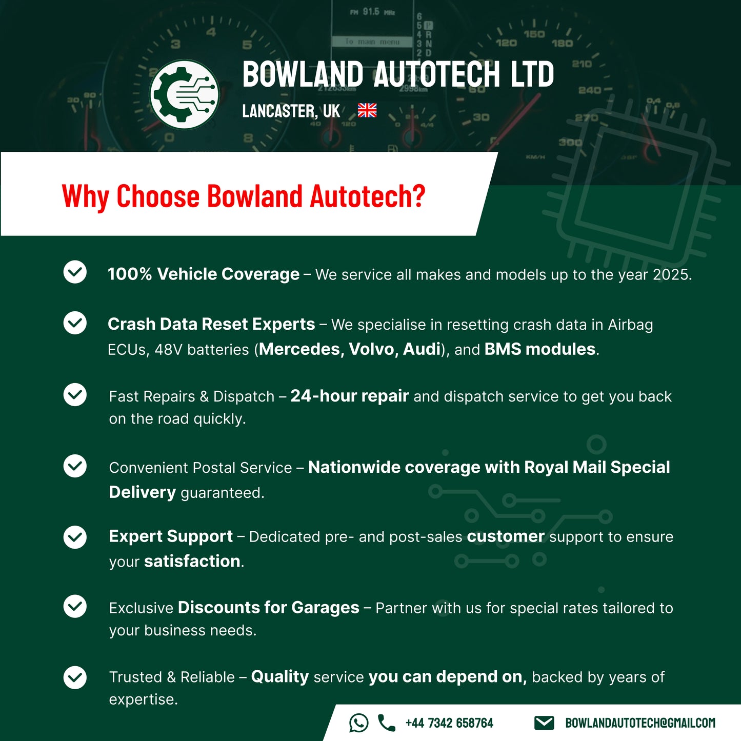 B0100-49 REPAIR SERVICE Fiat Ducato, Peugeot Boxer, Citroen Relay Airbag ECU's
